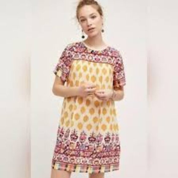 Anthropologie TANVI KEDIA Caltha Floral Swing Midi Dress - Picture 2 of 15